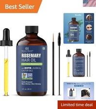 Moisturizing Rosemary Hair Oil with Biotin  Castor for All Hair Types - 2 Fl Oz
