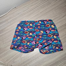 Baby B'Gosh Vintage Swim Trunks Fun Fish Print Pattern Blue 80s 90s