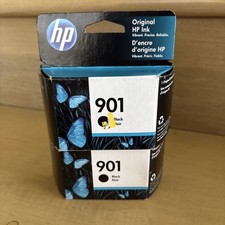 2 New/Sealed OEM HP 901 Black Printer Ink Cartridge CC653AN Exp. 22-24