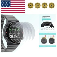 4-Pack Bubble-Proof 1.32" Screen Protectors for Smartwatches - Easy Installation