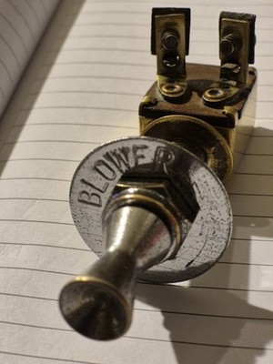 CHRIS CRAFT VINTAGE  COLE HERSEE  TWO POLE PUSH-PULL CONTROL SWITCH.  RESTORED