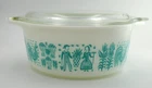 Vintage PYREX Turquoise Amish Butterprint Casserole Dish # 472 & Lid 1-1/2 Pint