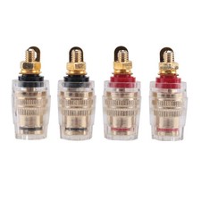 4Pc Amplifier Speaker Terminal Binding Post 4mm Banana Plug Jack V6N35781