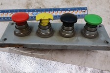 4x different color Siemens Stop Buttons 52PB9D w/Contact Block 52BAK