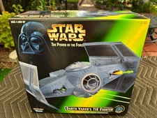 STAR WARS THE POWER OF THE FORCE DARTH VADER'S TIE FIGHTER W  LASER CANNONS