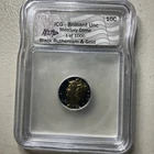 🚨1942  GOLD&BLACK RUTHENIUM B.U. MERCURY 90% SILVER DIME 10¢ ICG HUTTO SIGNED!
