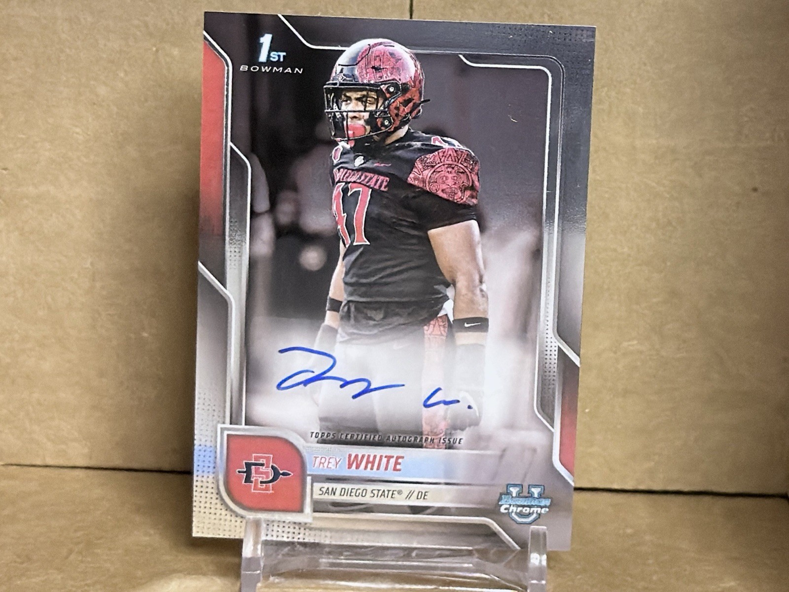 2025 Bowman University Chrome Chrome Prospect Autographs Trey White BCA-TWH 1st