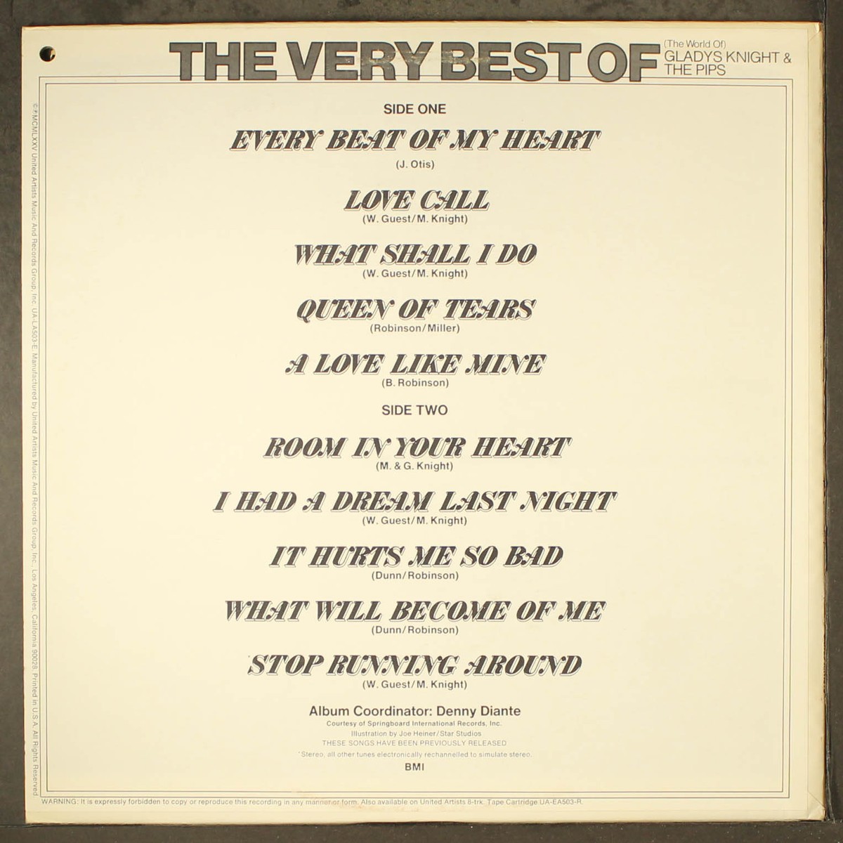 GLADYS KNIGHT & PIPS: the very best of (the world of) UA 12