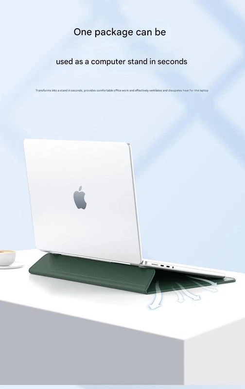 3-in-1 PU Leather Laptop Sleeve with Stand & Mouse Pad + Accessory Pouch - image 4 of 4