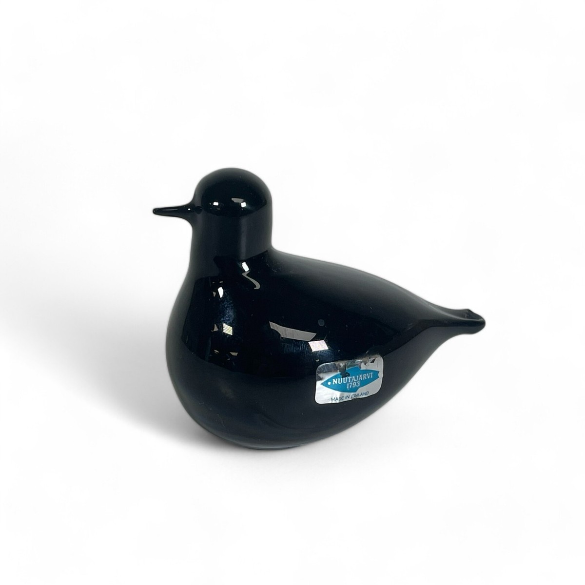 Oiva Toikka Nuutajärvi Pulmu (Snow Bunting) Black Glass Bird | eBay 