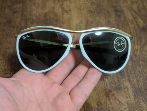 VINTAGE NOS RAY BAN BL WHITE OLYMPIAN SUNGLASSES MADE IN USA - Picture 7 of 14