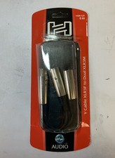 Hosa Technology YXM-121 6in Y Cable--XLR3F to Dual XLR3M, Black "A4D"