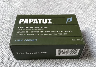 Papatui Enriching Bar Soap Lush Coconut 7oz Dwayne ''The Rock'' Johnson
