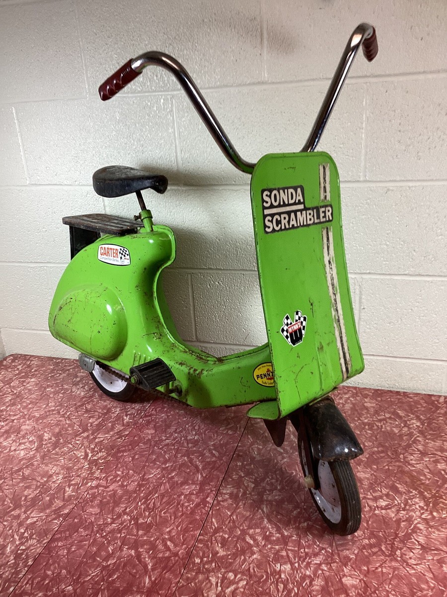Vintage Working Garton Sonda Scrambler Child's Pedal Car Scooter