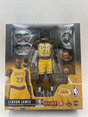 MEDICOM MAFEX 1/12 No.127 - NBA Lakers LeBron James NIB US Seller INSTOCK