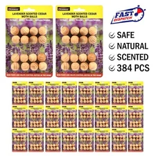 384X Natural Cedar Moth Balls Lavender Scented Non-Toxic Wardrobe Drawer Clothes