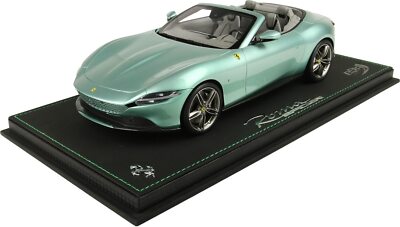 Ferrari Roma Spider 2023 Open Roof Tevere Green in 1:18 scale with