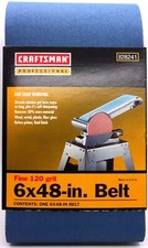 Craftsman 6 x 48 in. Sanding Belt, Zirconia Aluminum, Fine 120 grit 928241