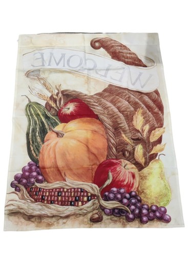 Vicky Howard Autumn Fall Pumpkin Corn Harvest Porch Garden Flag Welcome - Picture 5 of 12