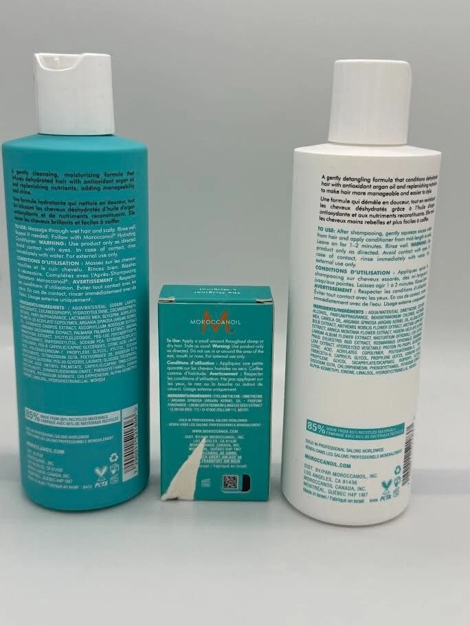 Xampu Moroccanoil Hydration 8,5 oz, condicionador 8,5 oz + óleo de tratamento (0,85 oz) - Imagem 2 de 2