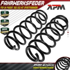 2x Federn Fahrwerksfeder Hinterachse mit Sportfahrwerk für VW Passat 362 3C2