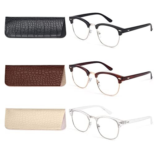 Computer Blue Light Blocking Glasses - racico 3 pack Blue Light Glasses Men W...-image