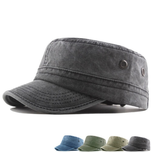 Gorra de algodón liso para hombre ejército gorra plana militar sombrero de sol conductor taxista sombrero camionero sombrero - Imagen 1 de 9