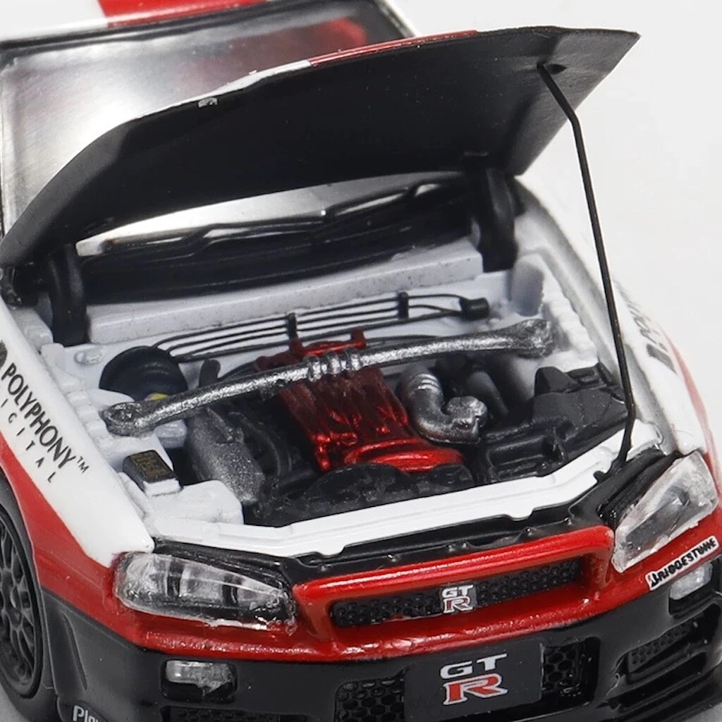 CoolArt 1:64 JDM Skyline GTR R34 GT Racing Sport Model