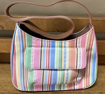 Vintage Leather Romag 5722126 USA Stripped Bag Shoulder Strap