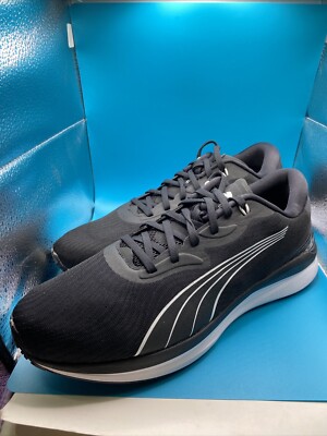 Puma Electrify Nitro 2 Black White Men Running Sports Shoes Sneakers 376814-01