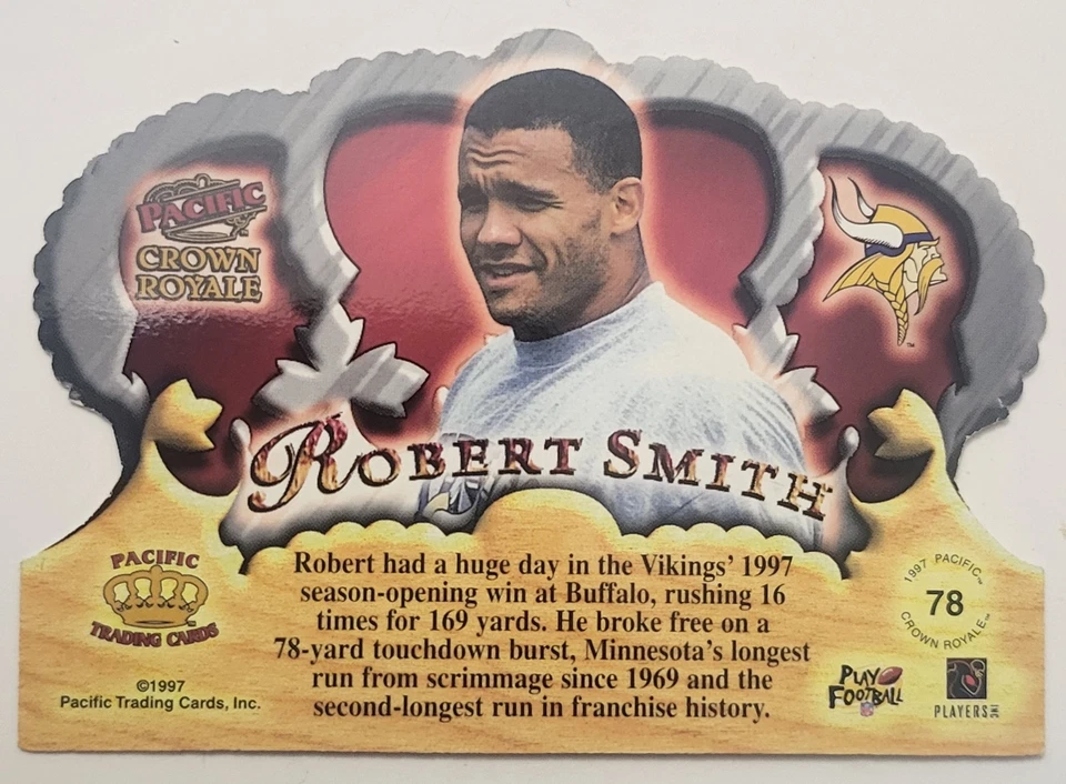 Robert Smith 1997 Pacific Crown Royale #78 Minnesota Vikings - Image 2 of 2