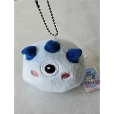 3” Takashoji Cute Monster Ballchain Key Chain Plush Blue Cyclops Round 1