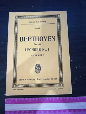 Beethoven Leonore No 1 Overture Op 138 Eulenberg Pocket Sheet Music 
