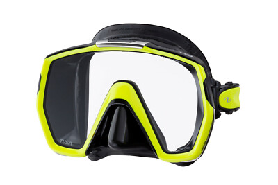 Tusa Freedom HD Mask Scuba Diving FreeDiving Snorkeling Black Yellow M-1001QB-FY