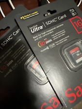 LOT OF 2 SanDisk 16 GB Ultra SDHC SD Memory Card UHS-I HD Class 4Hi Speed
