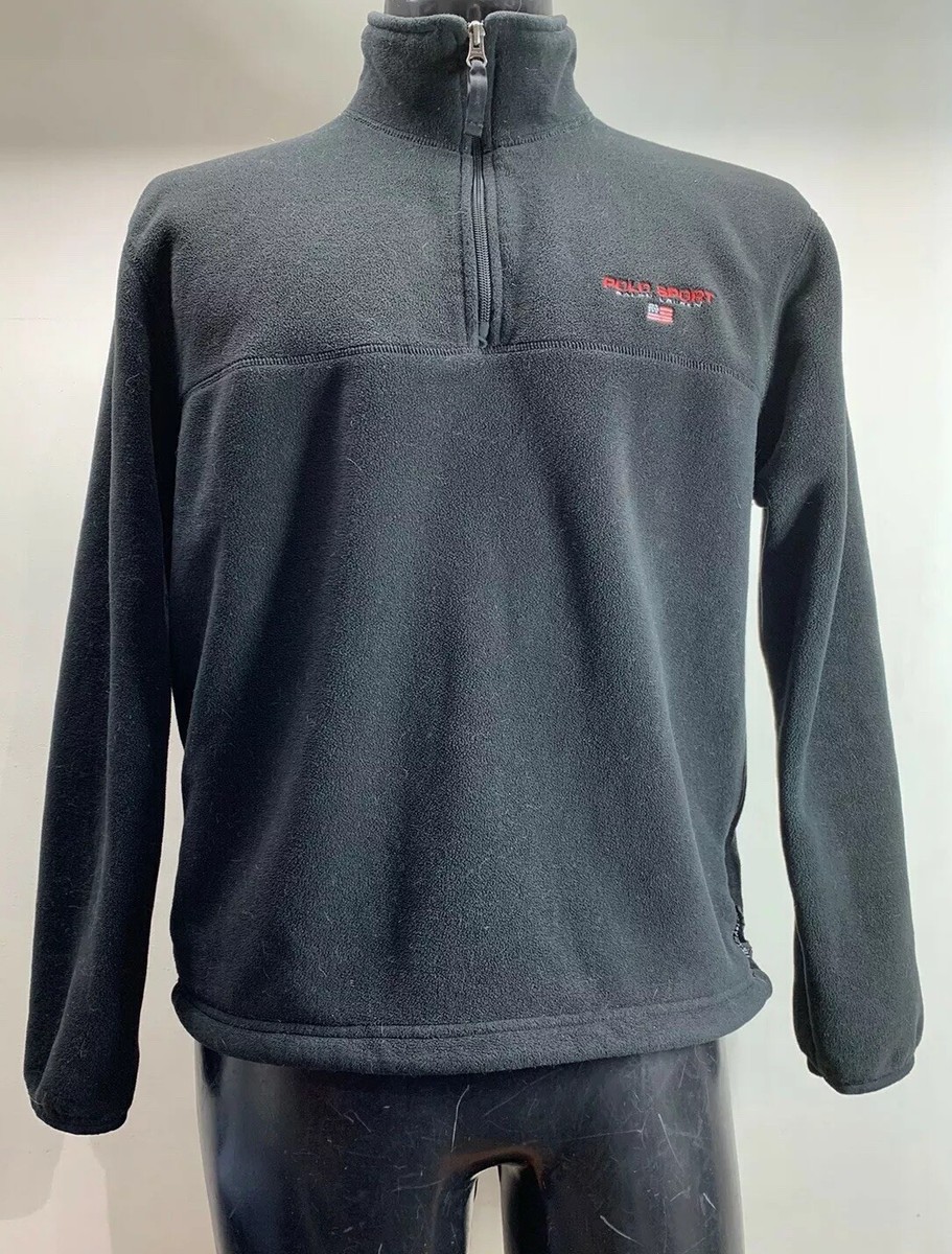 Ralph Lauren Polo Sport Black Polartec Fleece Pullover Top Men's