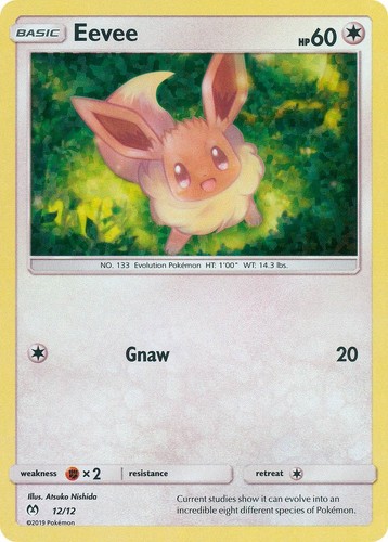 Pokemon Card Japanese Eevee LV.12 PtS 011/012 with swirl holo