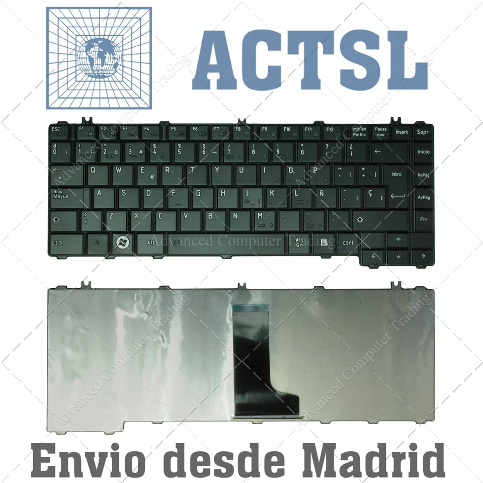 ADVANCED COMPUTER TRADING Teclado para portátil TOSHIBA Satellite L630 L635 L640 L640d L645 L645d L730