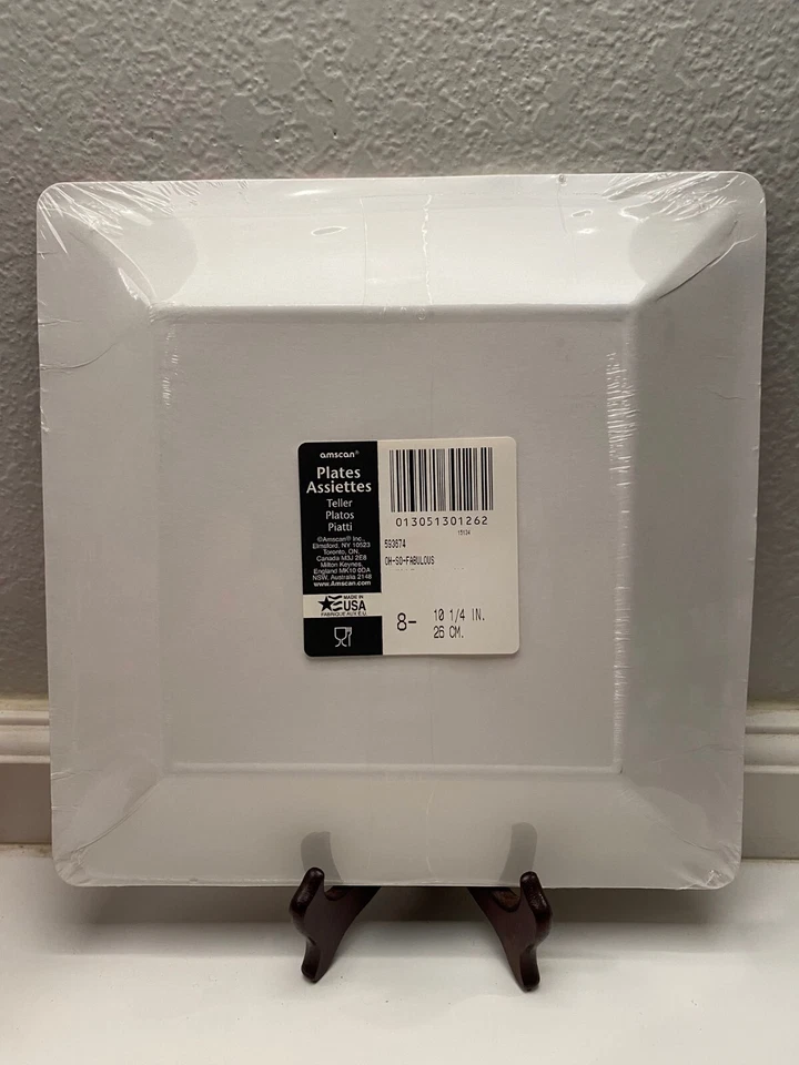 Platos de papel de 10" con patrón de cebra "Oh-So-Fabulous" 8 unidades Foto 2 de 2