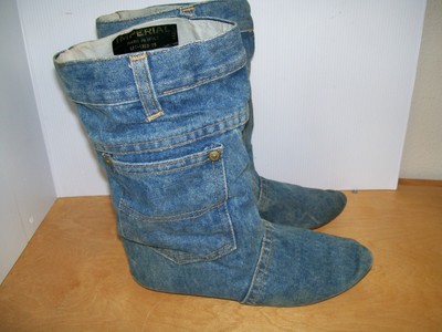 denim jeans boots
