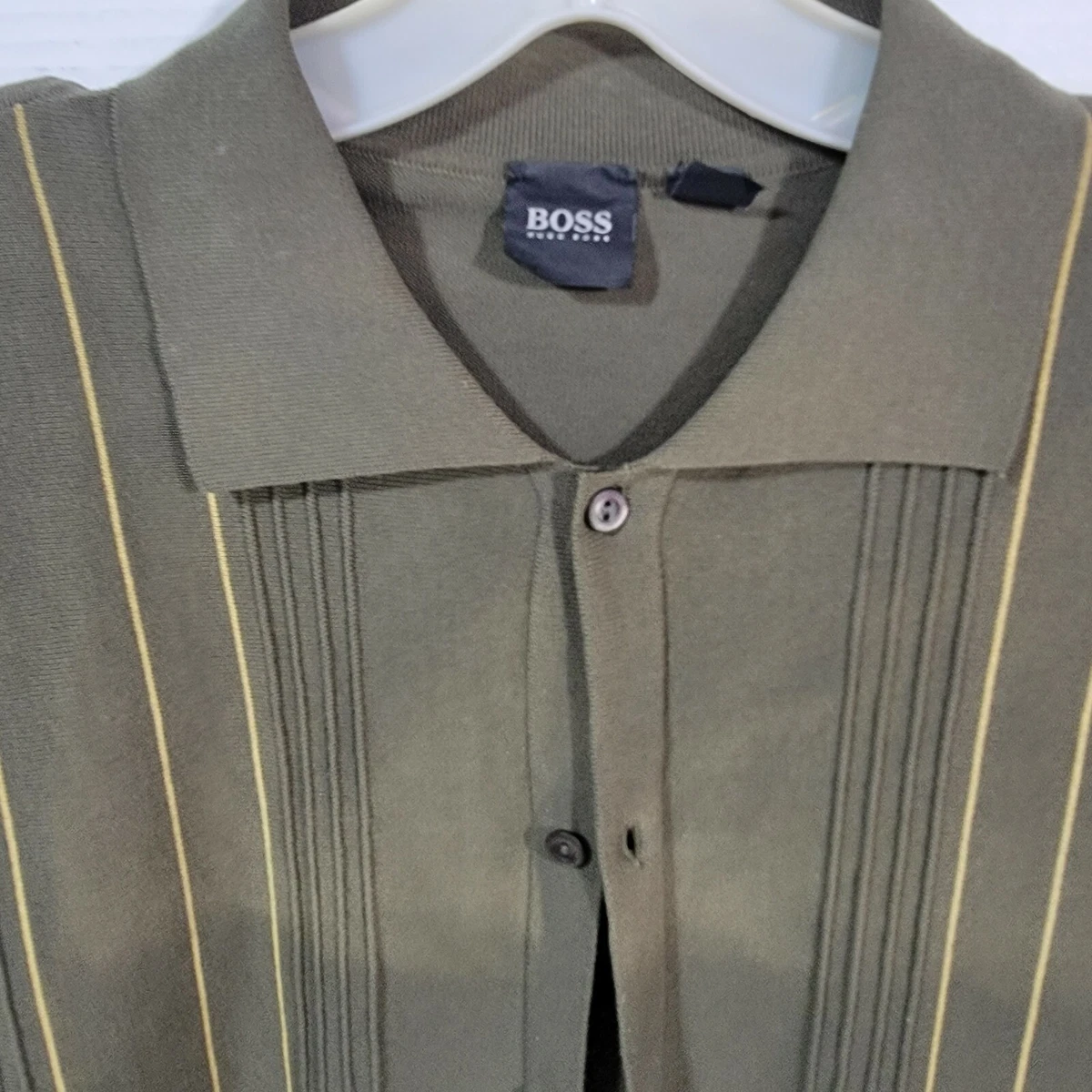 Hugo boss short sleeve linen shirt top