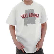Yall Abama Alabama Southern Pride AL Souvenir Adult Short Sleeve Crewneck Tee