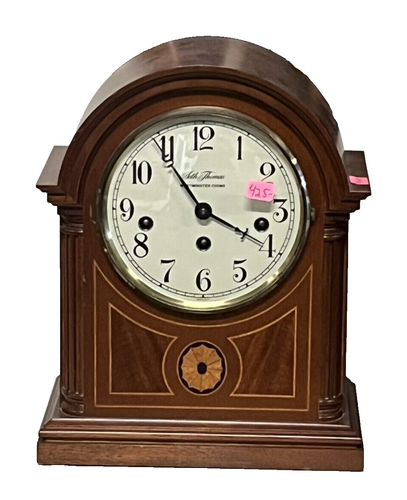 Vintage Seth Thomas Westminster Chime Wooden Mantel Clock Hour Working #455 - Picture 3 of 17