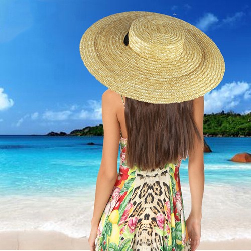 Wide Brim Straw Hat For Women Long 