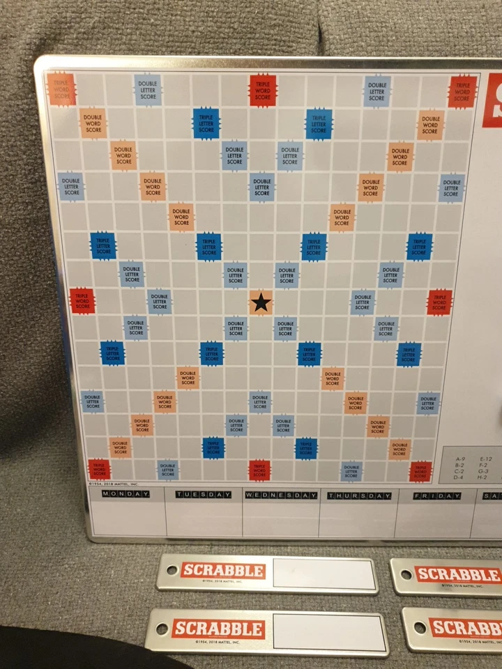 Official Scrabble Memo Board Game With Magnetic Tiles & Weekly Planner Organiser - Image 2 of 4