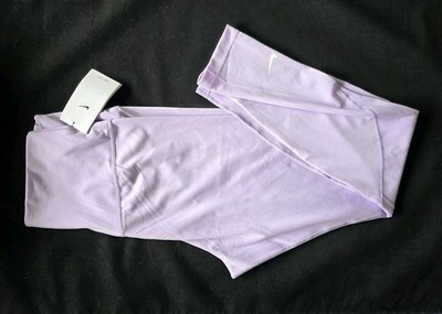 NIKE ONE WOMEN'S 7/8 TRAINING HIGH RISE TIGHTS LILAC BLOOM /WHITE #DV9020-NWT