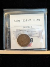1928  Coin Mart Graded Small One Cent **EF-40**