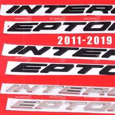 For 11-19 Expl Interceptor Police Hood Letters Emblem Decal Black Chrome Badge