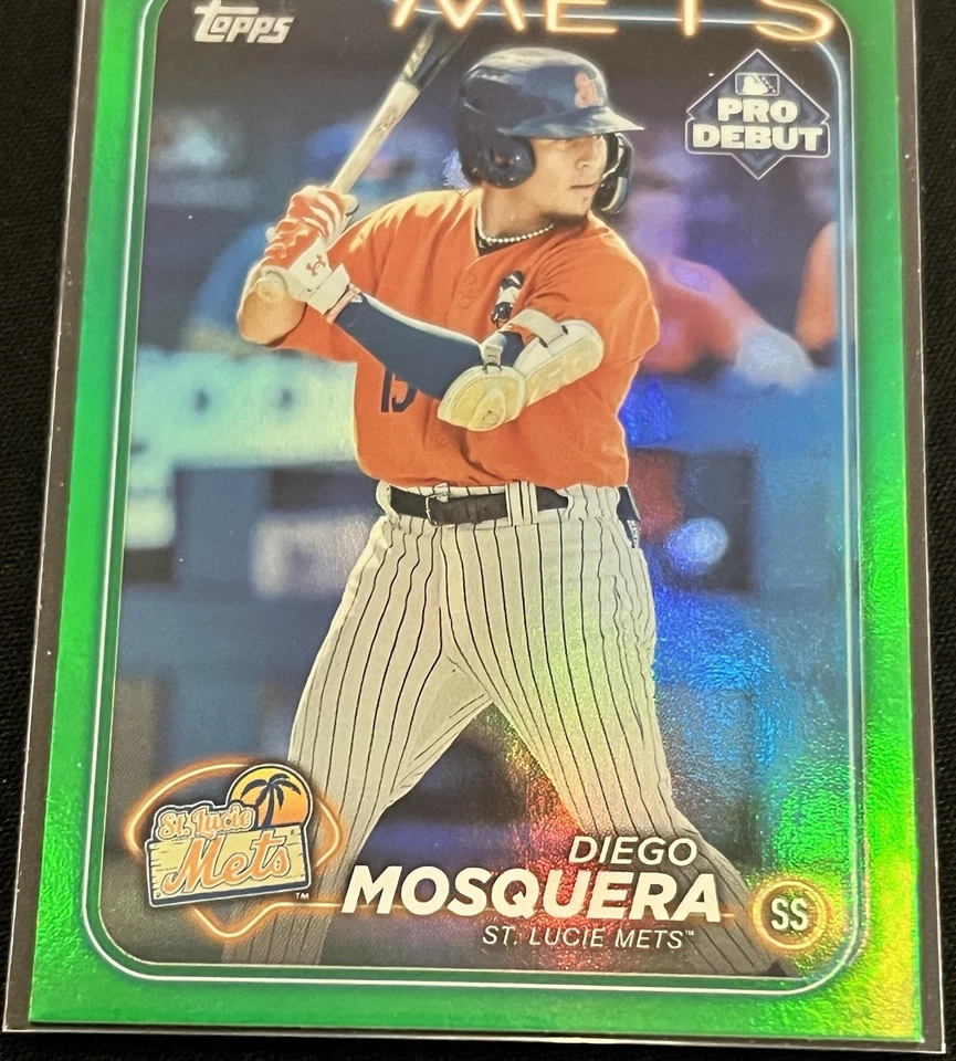 2024 Topps Pro Debut Diego Mosquera #PD-72 Green Foil Parallel /99 New York Mets - Image 4 of 4