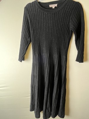 nanette lepore knit dress Ribbed Sweater With Shimmering Detail S W1